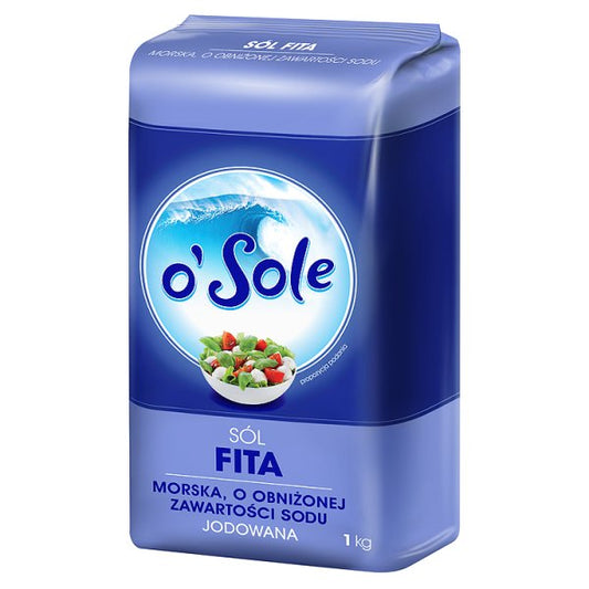 o'Sole Sól Fita morska o obniżonej zawartości sodu jodowana 1 kg